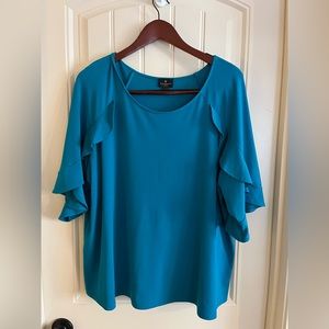 Worthington Teal Blouse 1x